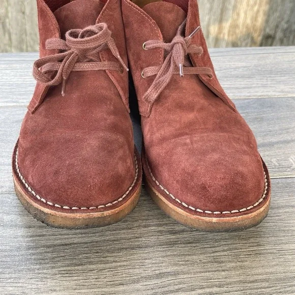 RM Williams Desert Chukka Boots Men 11 / AU 10 Red Suede Leather Lace Australia